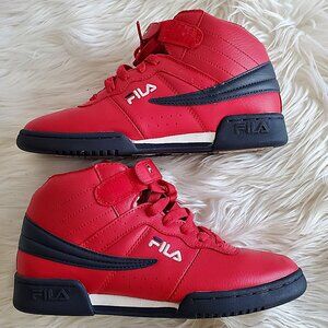 Fila Big Kids Red/Blue High-Top Embroidered Sneaker SZ 6